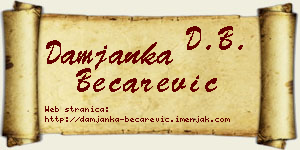 Damjanka Bećarević vizit kartica